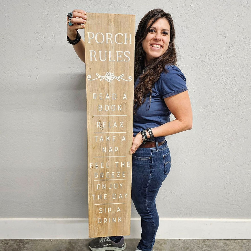 WOODEN PORCH RULES SIGN $69