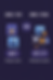 Comparison of ERC-721 vs ERC-1155. ERC-721 shows single NFT, ERC-1155 shows multiple assets. Dark background, purple text.