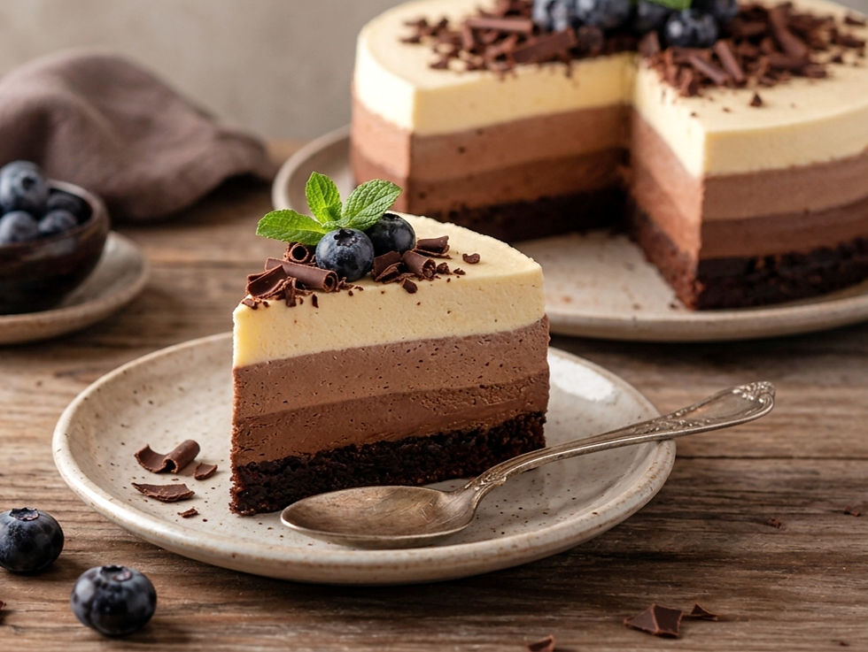 Triple Mousse Chocolate Cake @Feli Chic'Cuisine