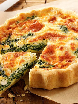 Quiche cu Spanac, Branza Feta & Gruyère