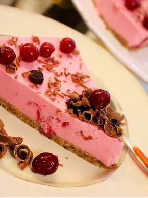 No-Bake Cranberry Torte - A Light & Creamy Dessert with No Added Sugar