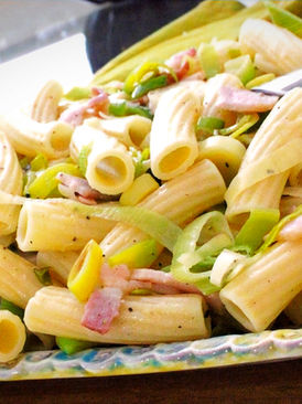 Pasta Salad with Leek and Bacon