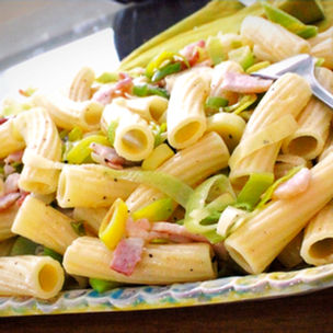 Pasta Salad with Leek and Bacon