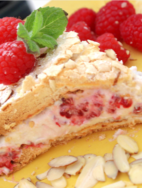 Raspberry Meringue Vacherin