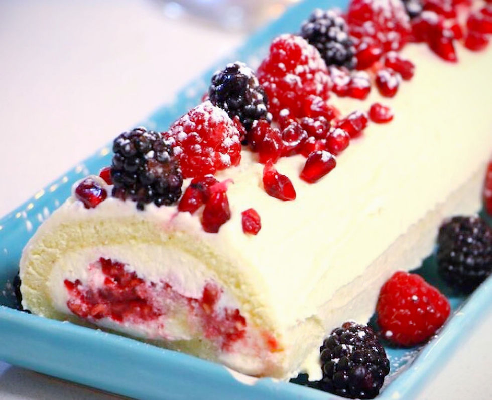 Berry Mascarpone Swiss Roll