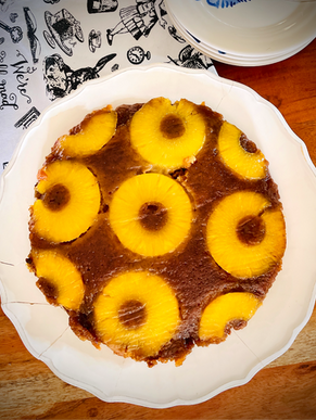Pineapple Rum Upside-Down Vegan Cake