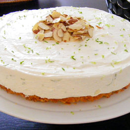 No-Bake Coconut Almond Lime Cheesecake