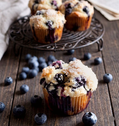 Blueberry Muffins with Crunchy Sugar Topping