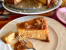 Pumpkin Caramel Ginger Baked Cheesecake