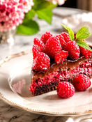 Decadent Chocolate Raspberry Tart