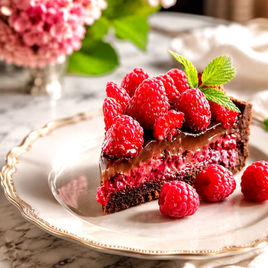 Decadent Chocolate Raspberry Tart