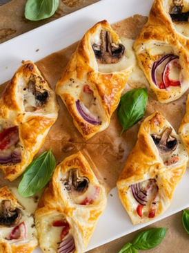 Savory Prosciutto & Mushroom Puff Pastry Bites