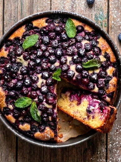 Blueberry & Lemon Cream Cheese Cake