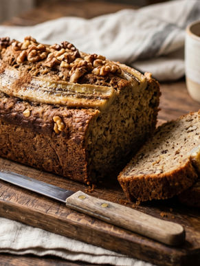 Banana Bread cu Nuci si Banane Caramelizate
