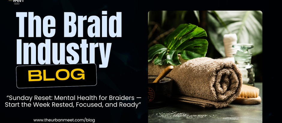 Clean spa towel symbolizing rest, recovery, and self-care for professional braiders preparing for a new week.