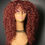Thumbnail: Curly Wig with Bangs, Premium Fiber &amp;amp; Remy Human Hai