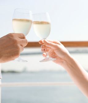 Two People Toasting