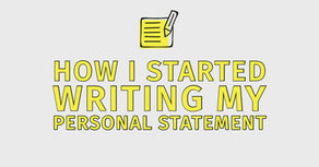How I Started Writing My Personal Statement