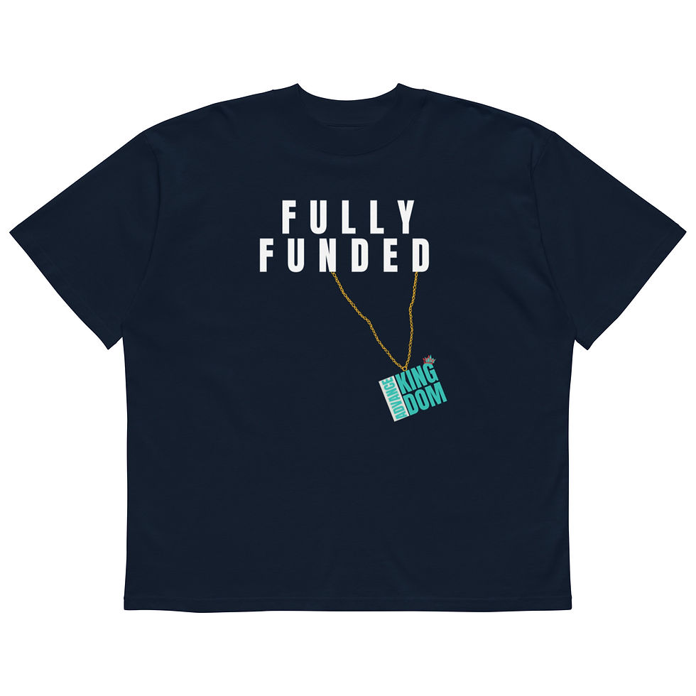 Thumbnail: Fully Funded - Unisex organic oversized high neck t-shirt