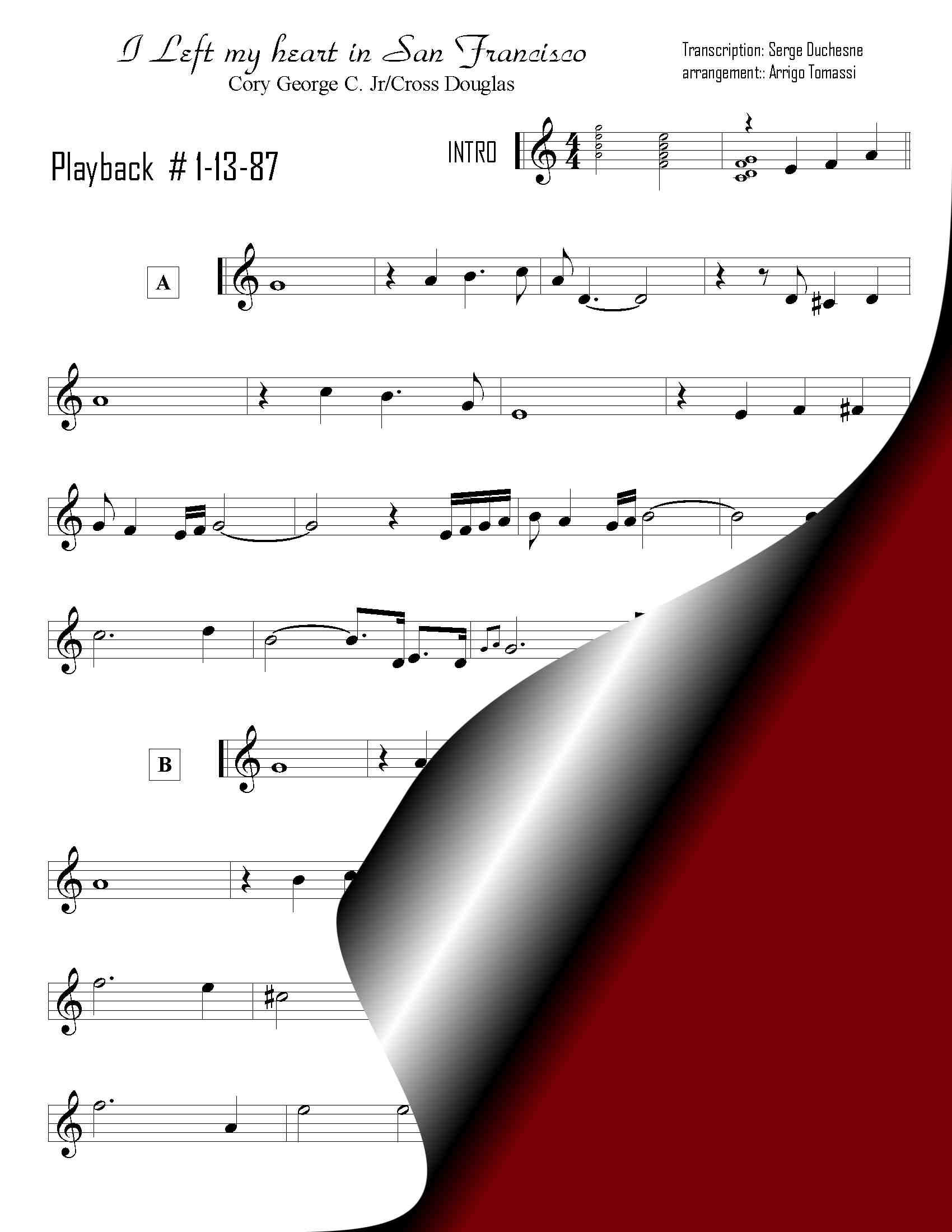 I Left my Heart in San Francisco (+Playback) à l'accordéon Serge Duchesne