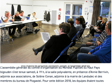 Soutien au Mondial Pupilles à Plogastel-Saint-Germain