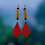 Прев'ю: 2pc Boho Black Red White Necklace Jewelry set
