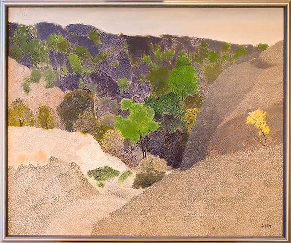 Painting 003 Green trees on brown countryside, size 24_x30_.jpg