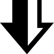 Black and White Down Arrow