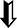 Noir et blanc flèche vers le bas