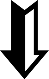 Black and White Down Arrow