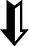 Black and White Down Arrow
