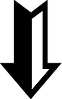 Black and White Down Arrow