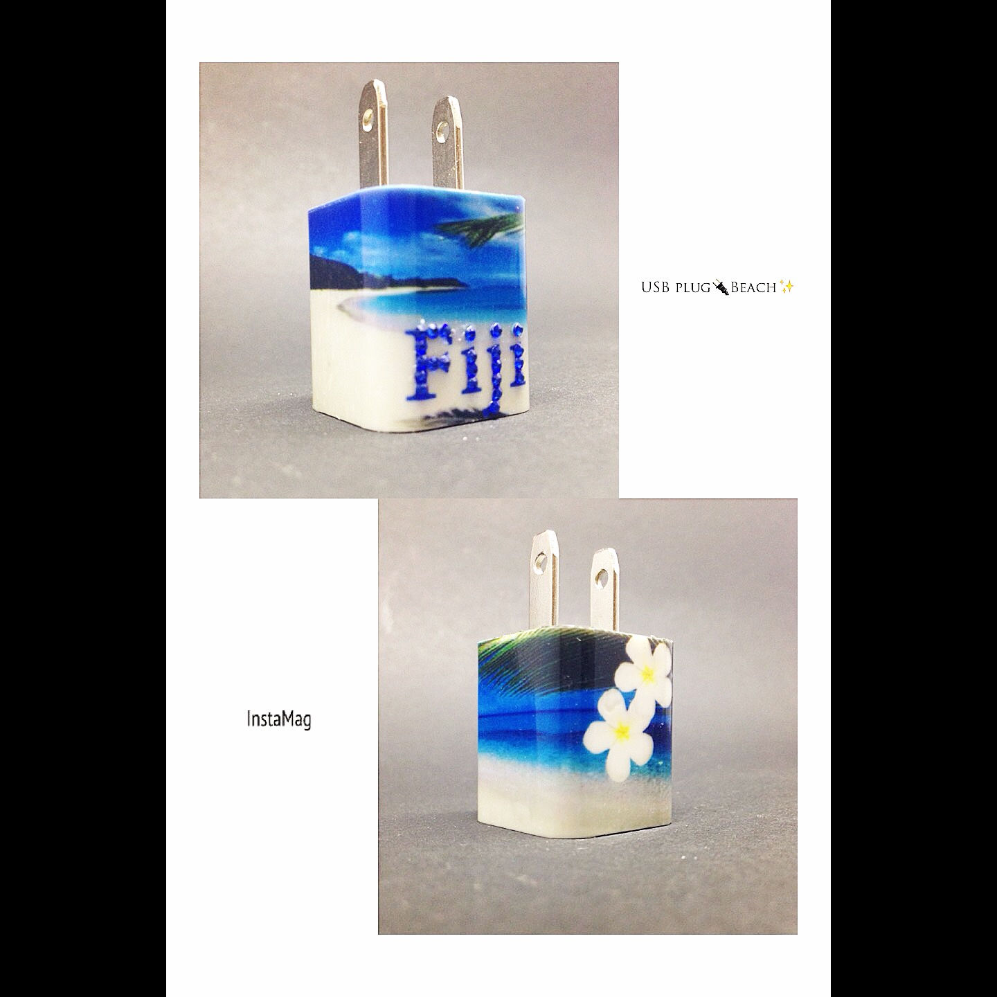 USB plug beach design(No stones/$22)