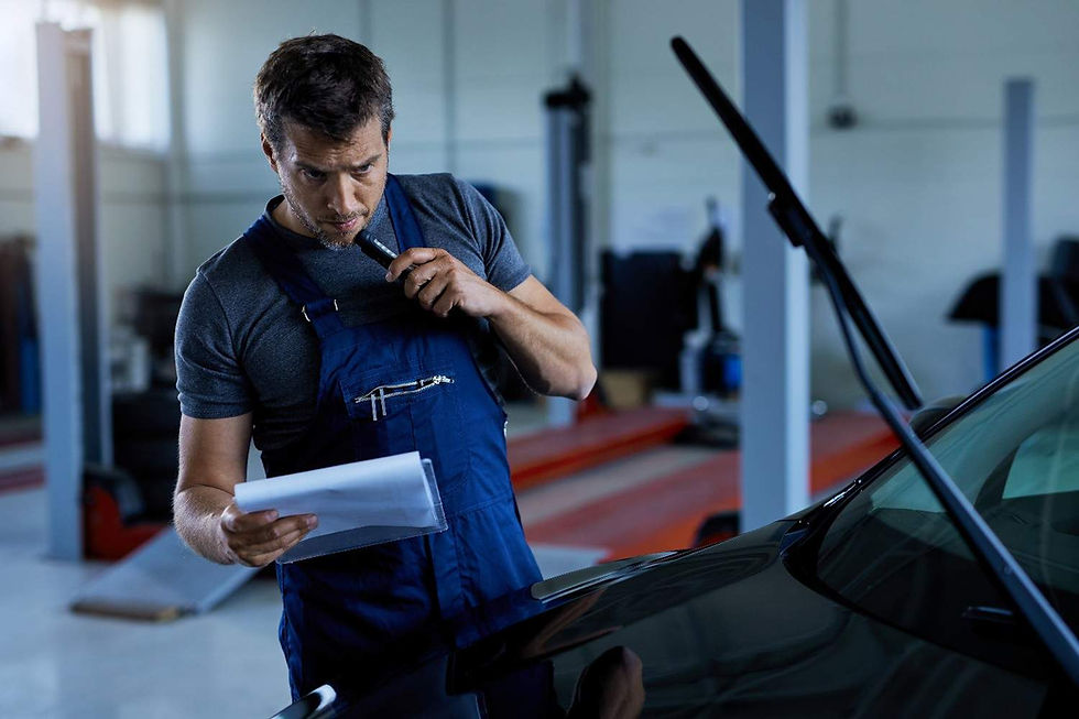 Professional car detailing service on vehicle