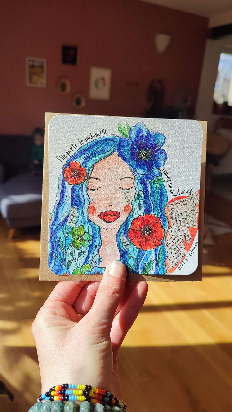 Miniature : Lot de 5 cartes postales "A fleurs d'émotion"💐