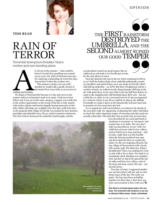 Mother- teenage son bonding - it's possible, just not for too long.. Exeter Living column Septem