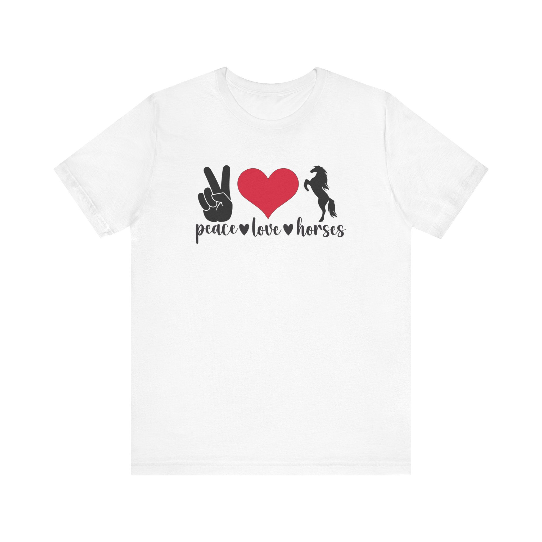 Peace, Love, & Horses tee