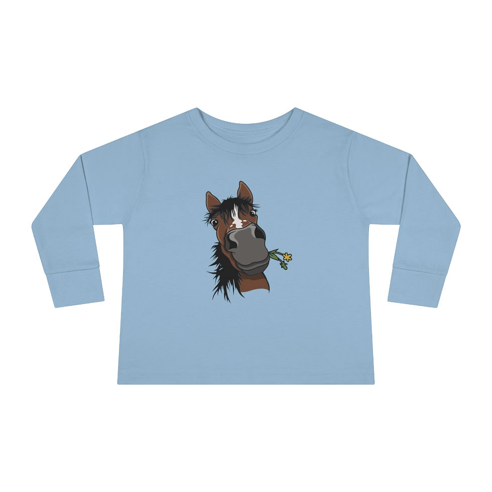 Thumbnail: SHERR Horsie Toddler Long Sleeve Tee
