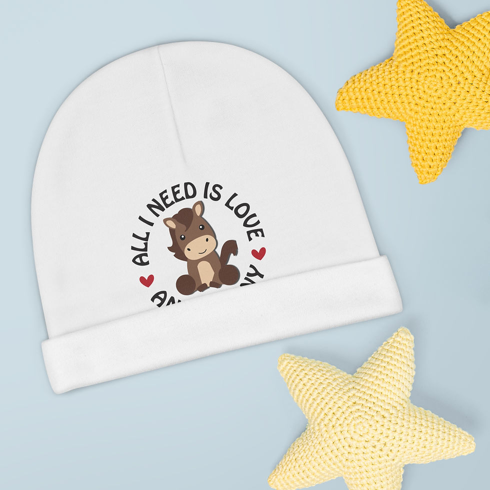 Thumbnail: Love and a Pony baby beanie