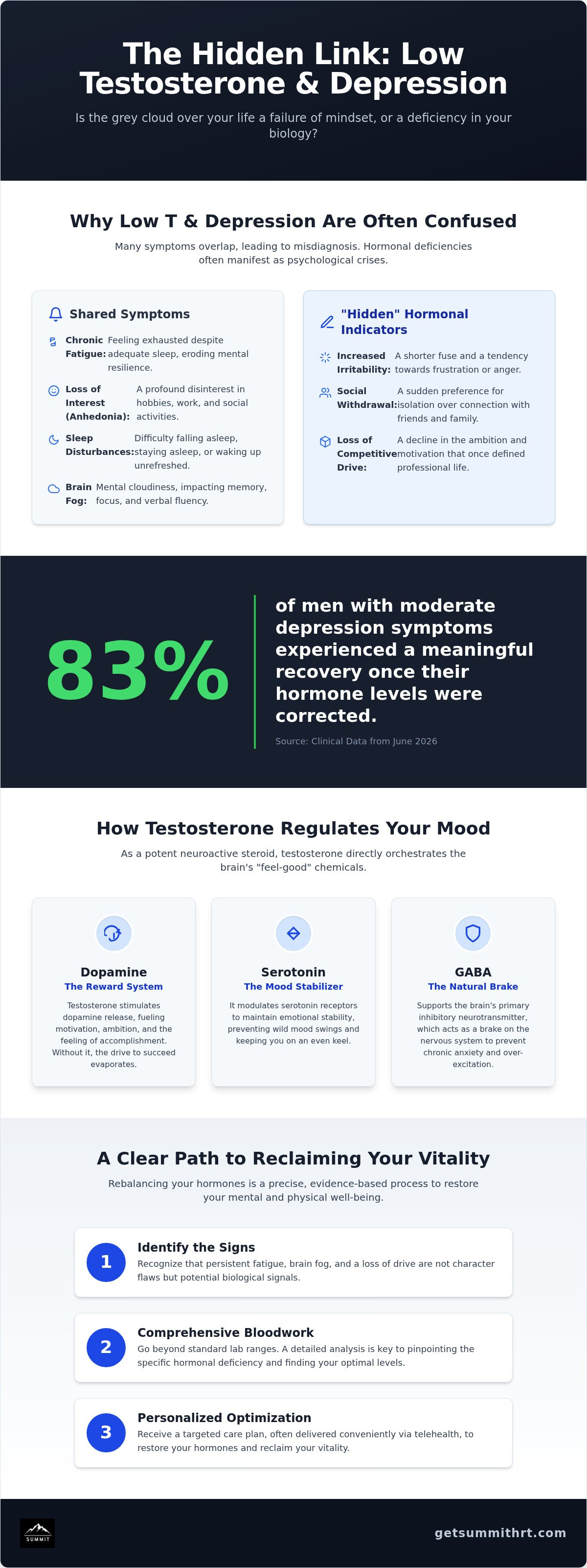 Link between low t and depression