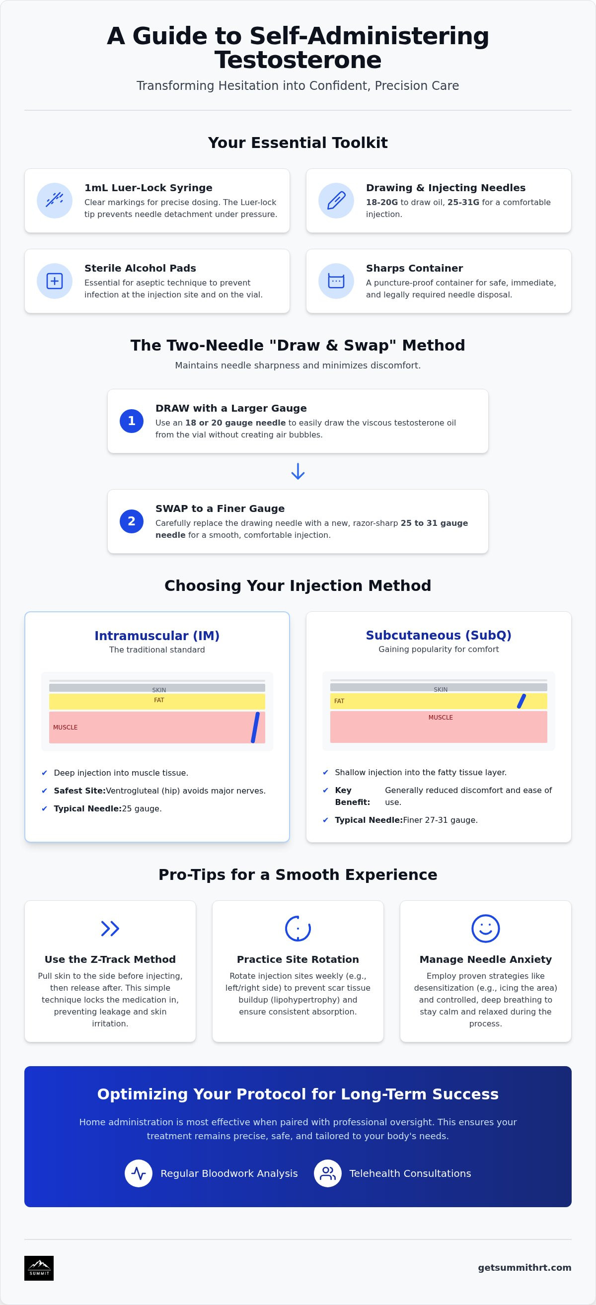 Self-administering testosterone injections guide