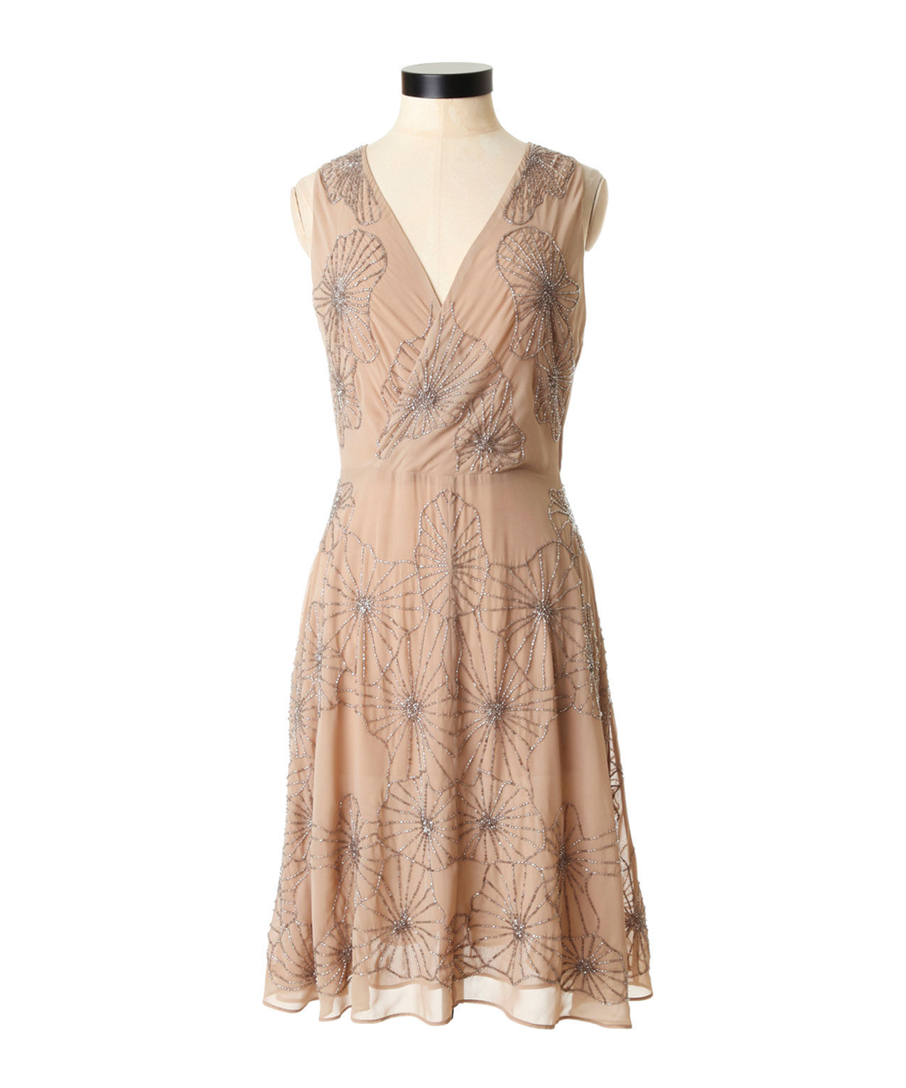 Beaded Crossfront Dress