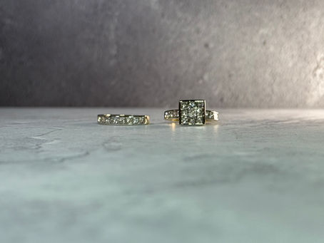 Engagement and Wedding Rings, Merging Heirloom & Original Vows