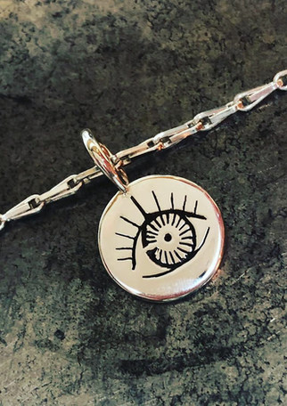 Special design pierced silver pendant made by Sarah Weatherall
Silver