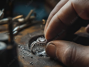 Master goldsmith handcrafting a custom diamond ring