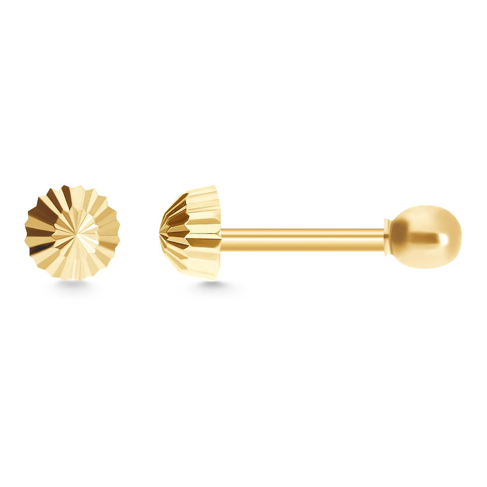 Thumbnail: 14K Gold dazzling Mushroom earrings