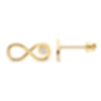 14K Gold Infinity Love Earrings