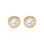 14K Gold Baby Earrings zirconia earrings