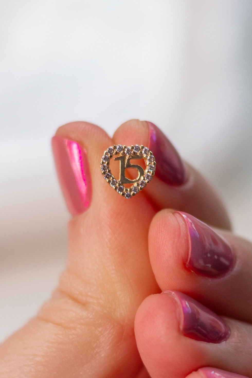 Thumbnail: 14K Gold XV Años earrings