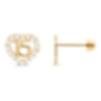 14K Gold XV Años earrings